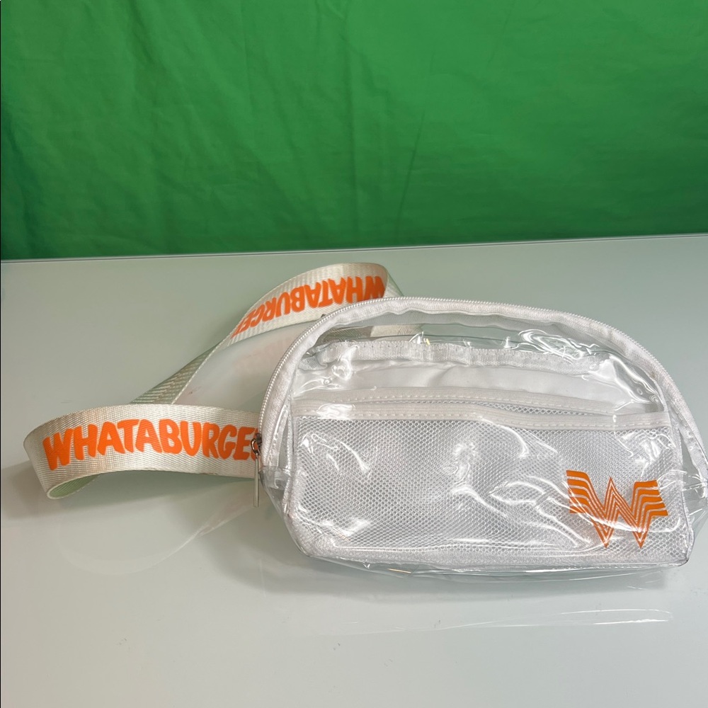 Whataburger Clear White Crossbody Bag